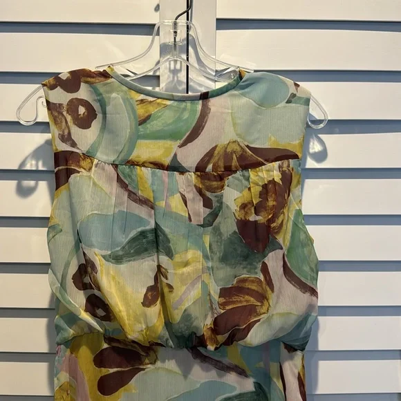 Ted Baker Pre Loved Ellain button up printed sleeveless Dress. Size 3 = US 6-8 - Picture 10 of 13